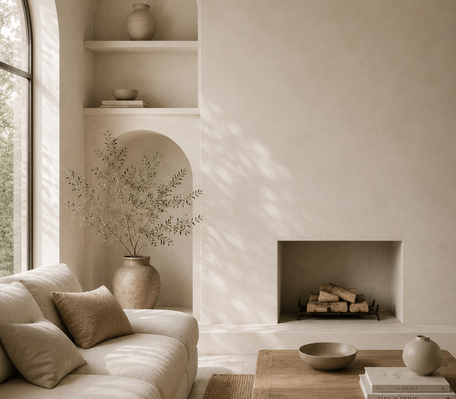 Bone limewash demonstrates the soft warmth, natural variation and refined finish at the heart of the Limewash.com neutral collection.