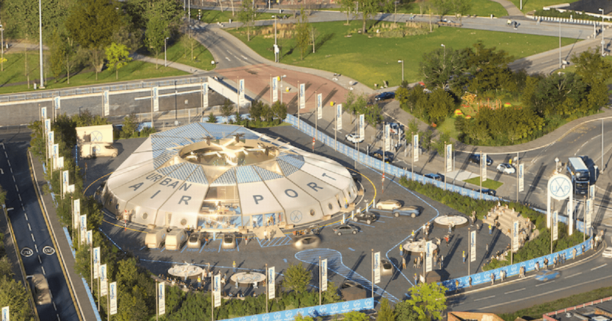 Flying taxis plus delivery and police drones could operate here soon from the world’s first skyport