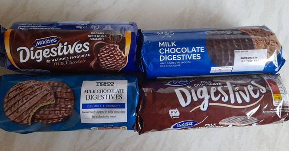 McVitie’s chocolate digestives were compared against Tesco, Aldi and M&S own-brands – one was a surprising winner