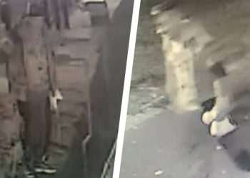 ‘Idiot’ caught on CCTV setting loose 200-ton ship in harbour